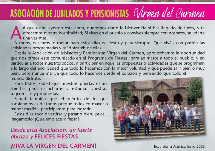 Asociación de Jubilados y Pensionistas "Virgen del Carmen"