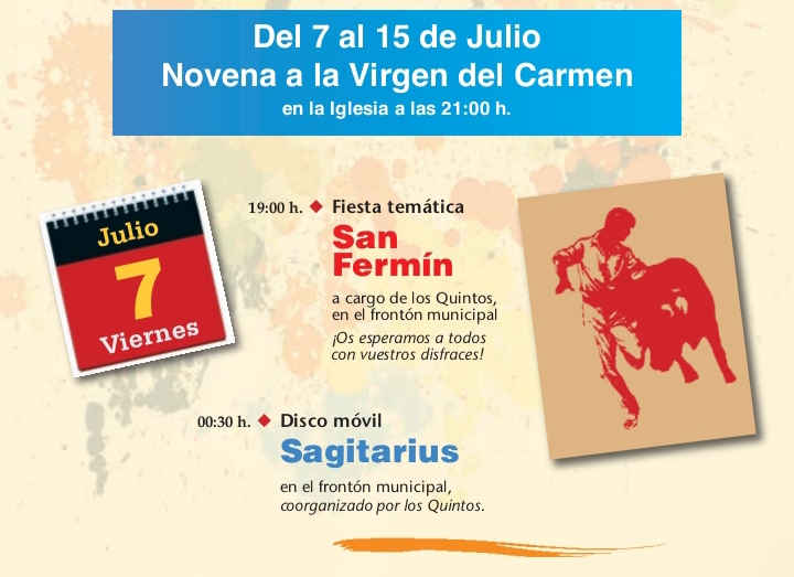 Fiestas en Honor a la Virgen del Carmen 2023