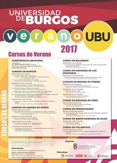 Cartel cursos verano UBU 2017
