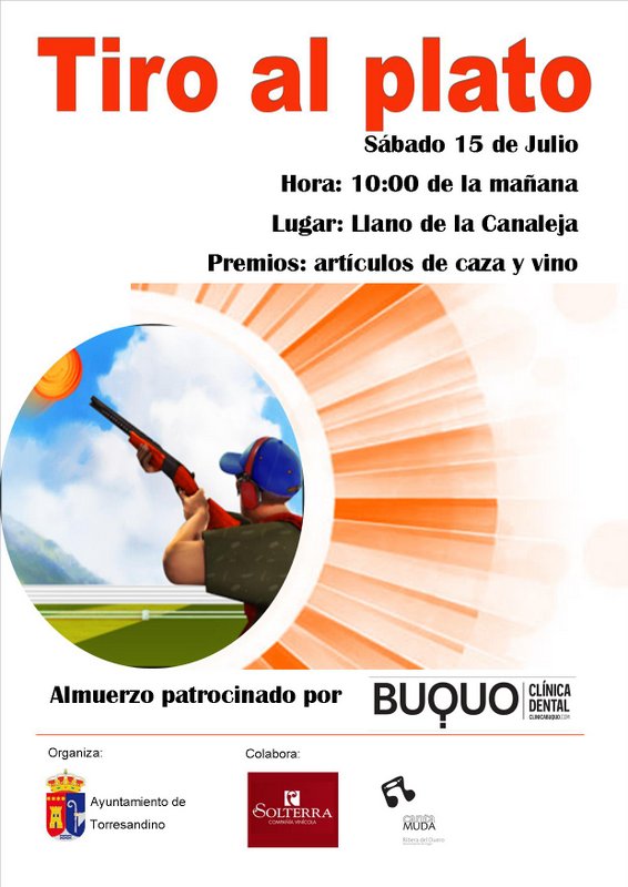 Cartel tiro al plato