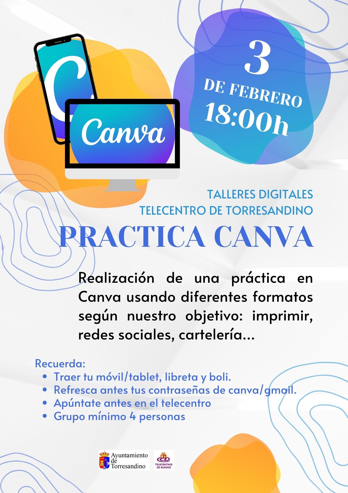 Cartel taller canva