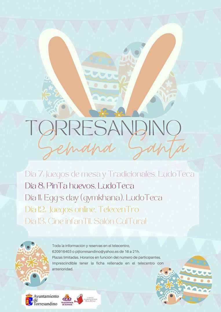 Cartel actividades infantiles semana santa