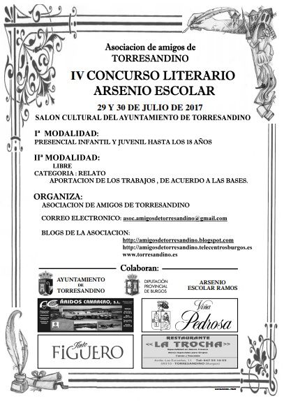 Cartel concurso literario 2017