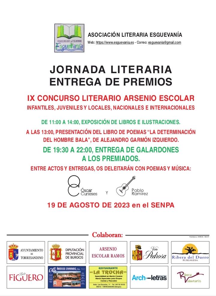 Jornada Literaria entrega de premios IX concurso literario Arsenio Escolar